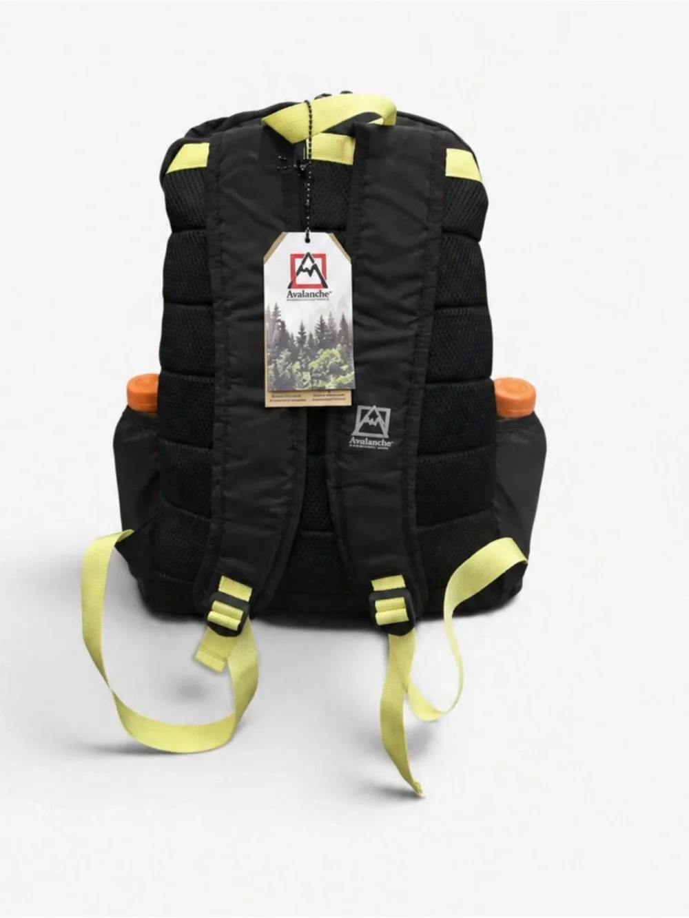 Avalanche Davis Backpack Black Lime Outdoor Travel Hiking School NWT 22